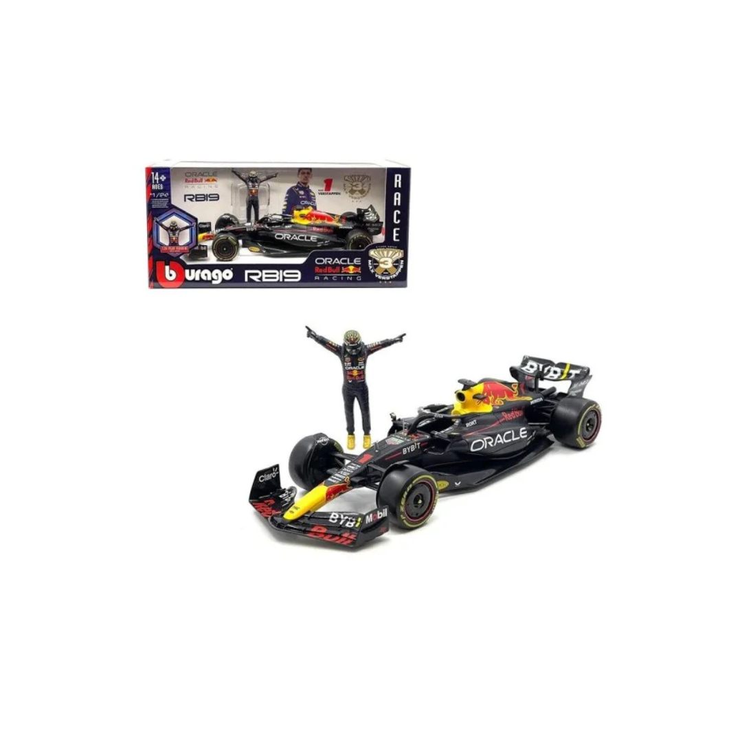 Bburago 1/24 2023 Red Bull RB19 #1 Max Verstappen Formula 1 Car Model with Pilot Figure for 14+ Years