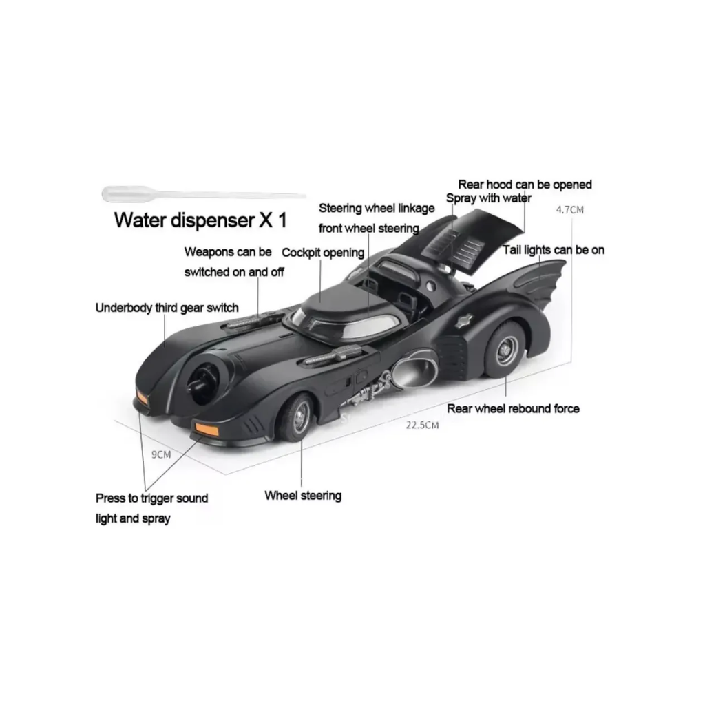 🦇 Batman 1989 Batmobile 1:24 Diecast Model Car – Collector’s Edition
