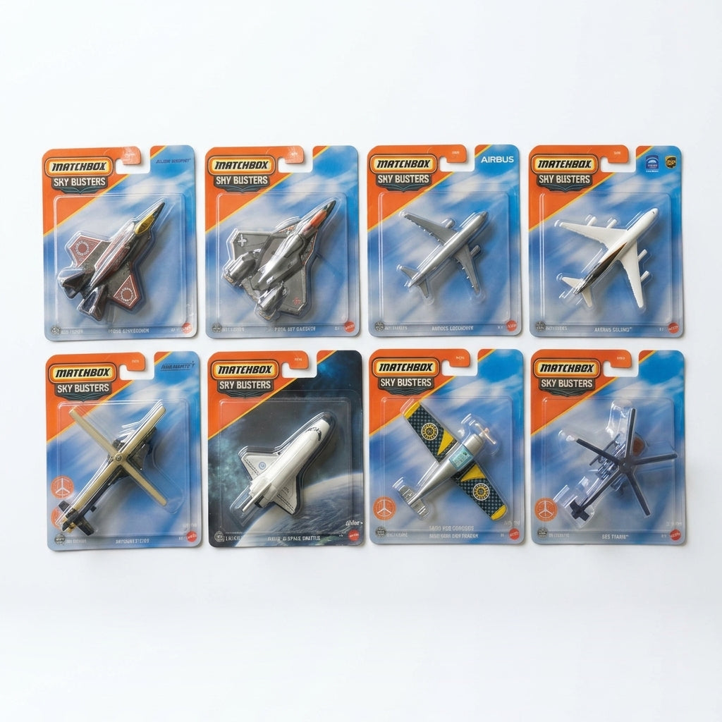 Die-Cast Aircraft Toy Set – 8-Piece Mini Airplane & Jet Collection