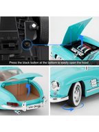 🚗 1:22 Classic Convertible Die-Cast Car – Light & Sound Model