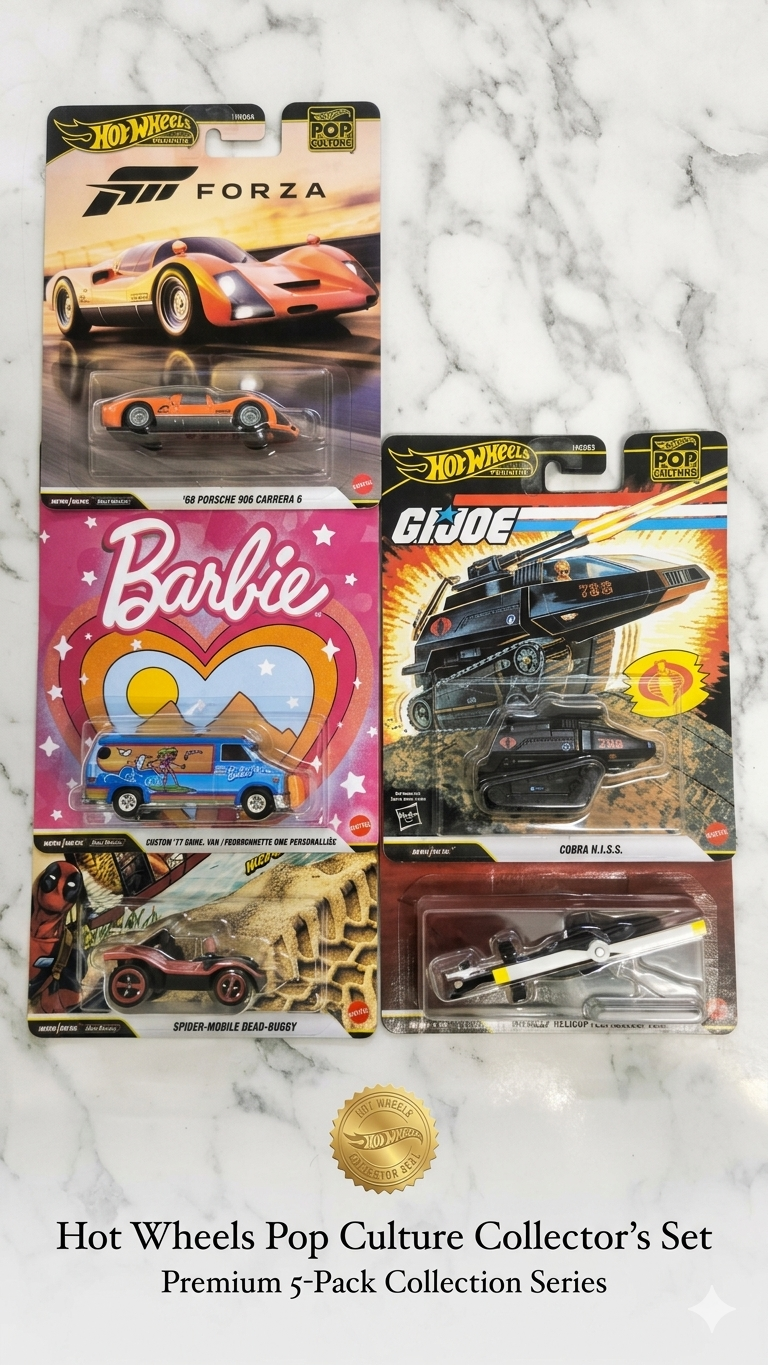 Hot Wheels Premium Die-Cast Collection – Set of 5