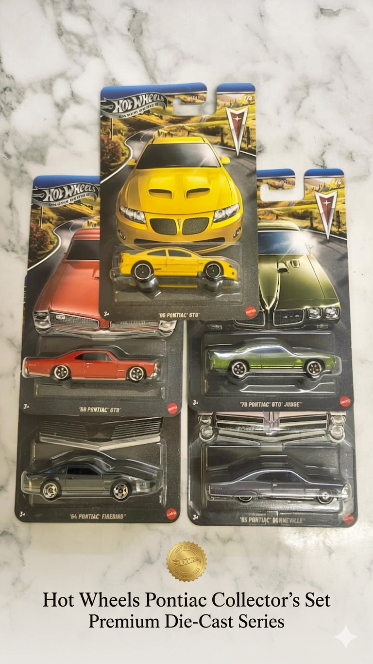 Hot Wheels Silver Series Pontiac Collection – Set of 5
