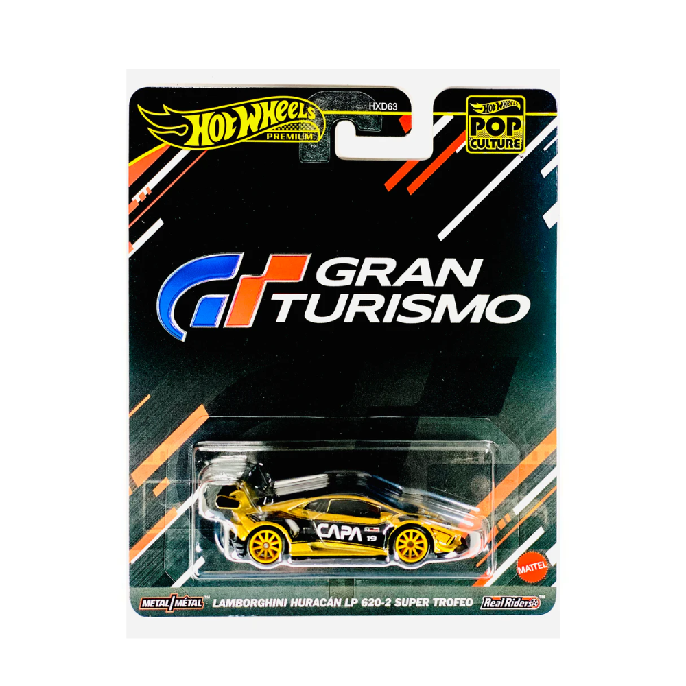 Hot Wheels 1:64 Pop Culture 2025 L Case Lamborghini Huracán LP 620-2 Super Trofeo (Gran Turismo)