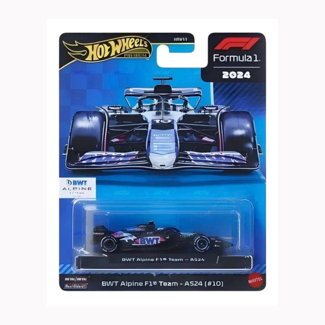 Hot Wheels 1:64 Formula One BWT Alpine F1 Team - A524 (#10) Car