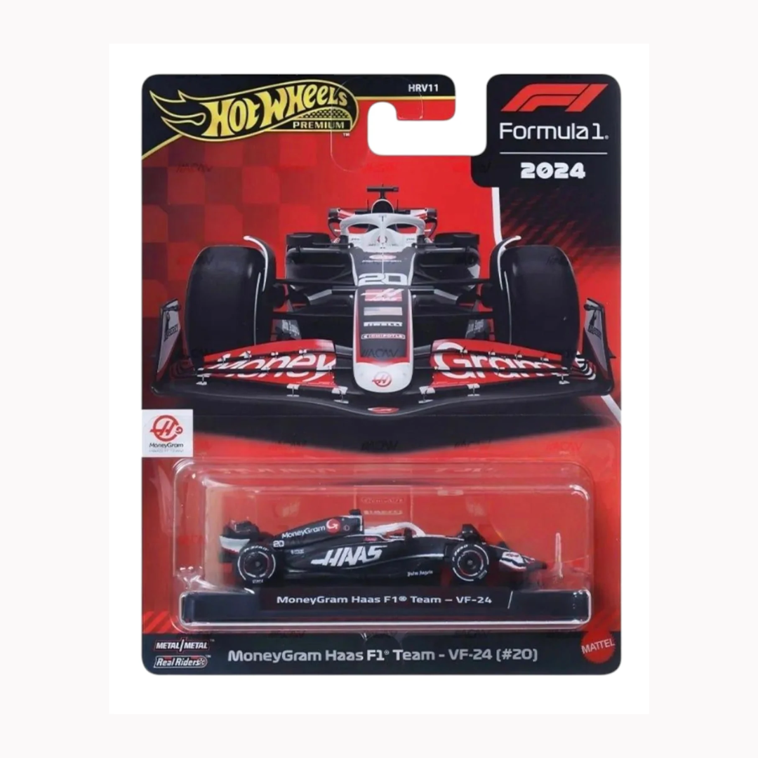 Hot Wheels 1:64 Formula One MoneyGram Hass F1 Team - VF-24 (#20) Car