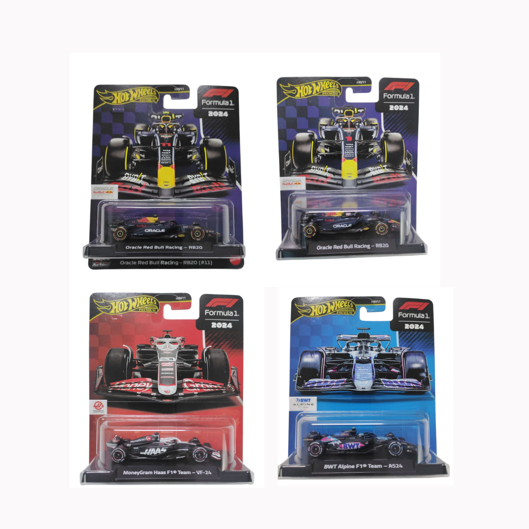 Hot Wheels 1:64 Formula One Four Combo Car Pack