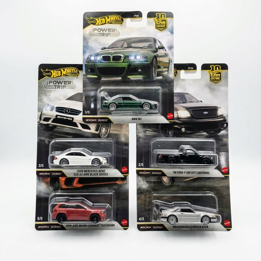 Hot Wheels “Power Trip” & “Car Culture” Premium Die-Cast Set – Collector’s Edition