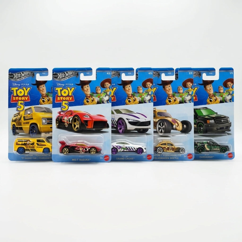 Hot Wheels Disney Pixar Toy Story 5 Silver Series – Set of 5