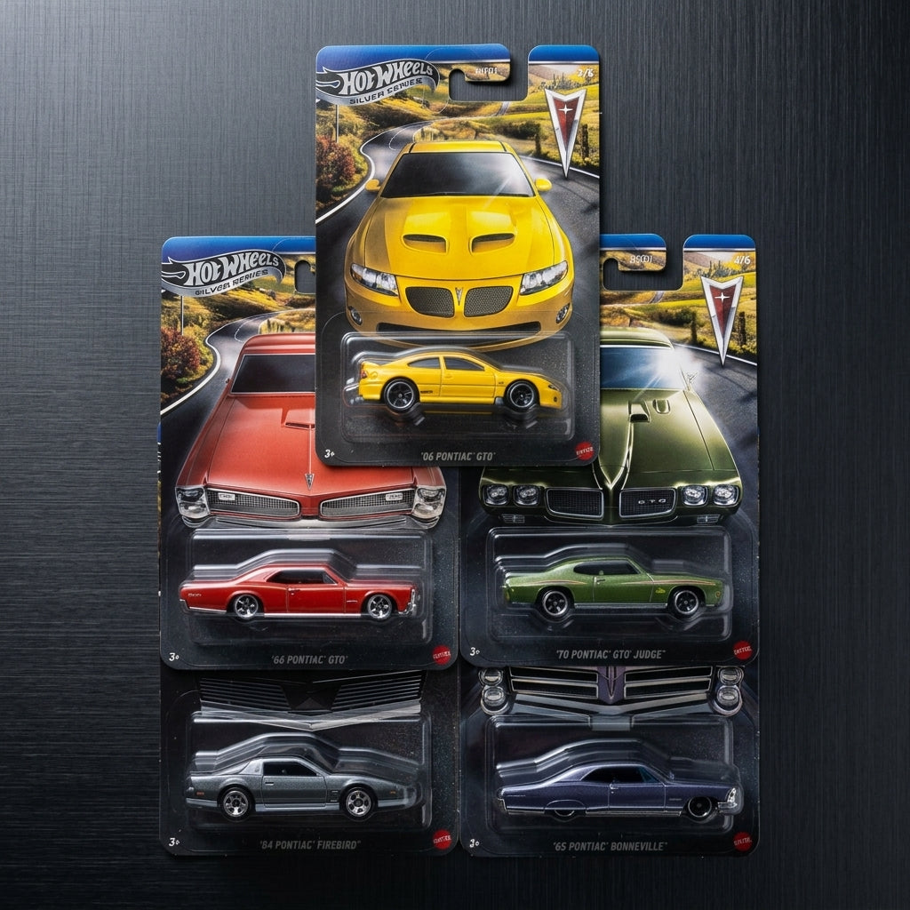 Hot Wheels Silver Series Pontiac Collection – Set of 5