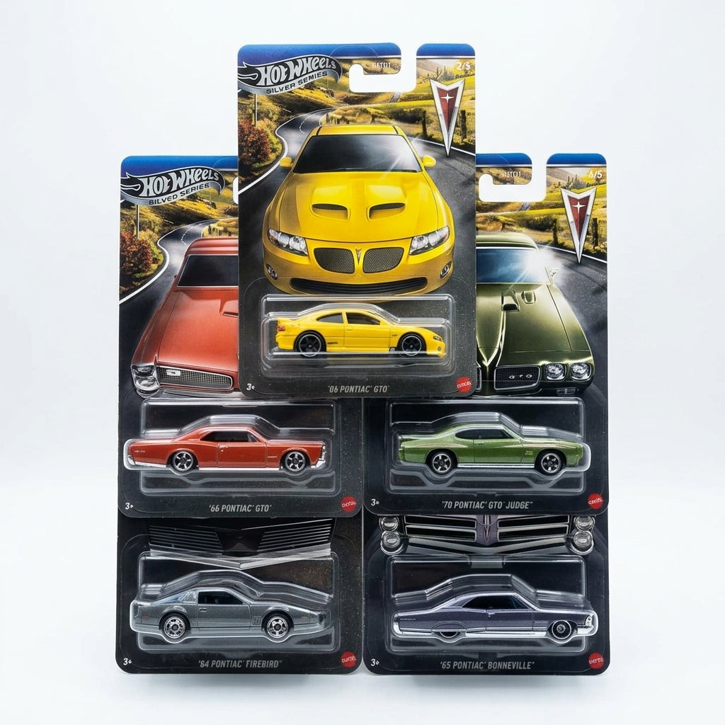 Hot Wheels Silver Series Pontiac Collection – Set of 5