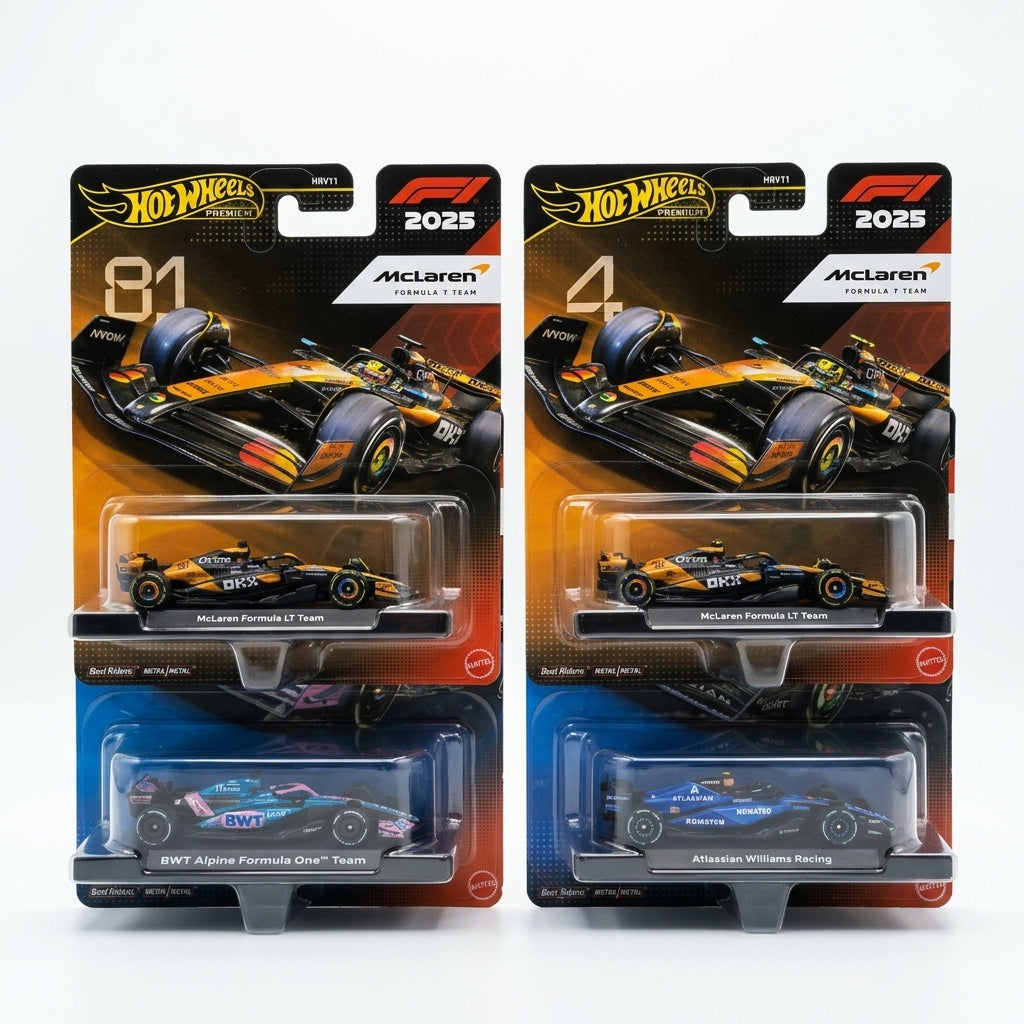 Hot Wheels McLaren Formula 1 Cars – Set of 4