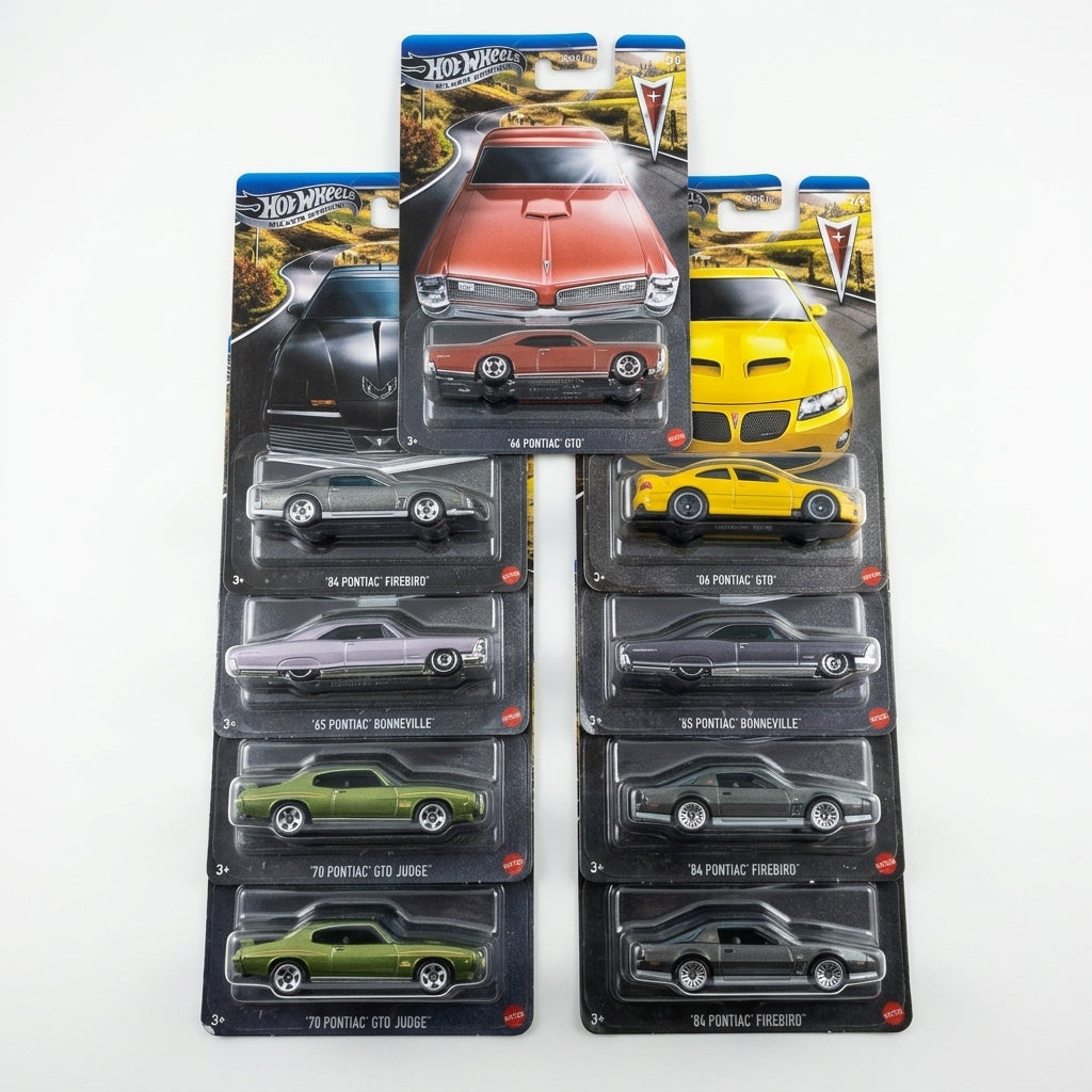 Hot Wheels Silver Series Pontiac Collection – Set of 10