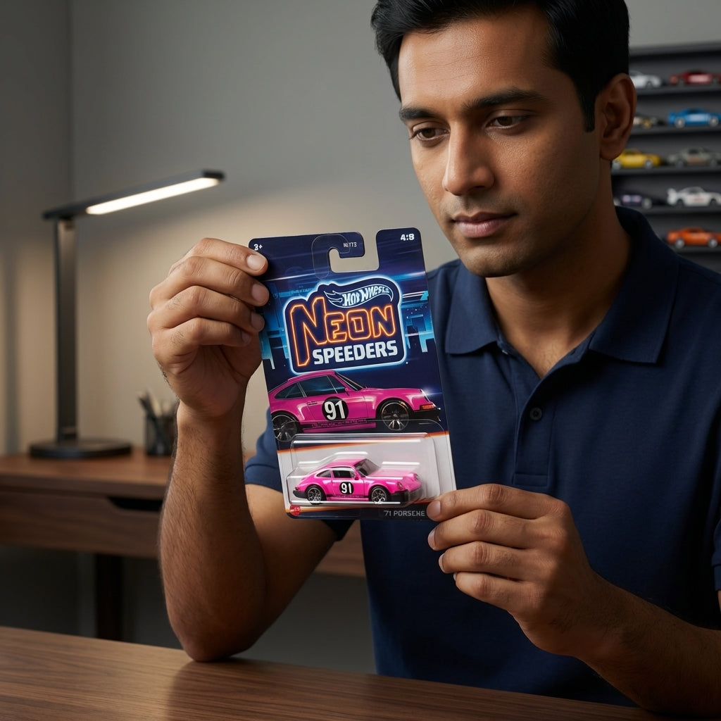 Neon Speeders Die-Cast Car Set – Retro Racing Collection